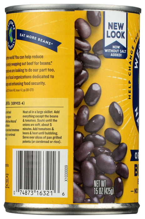 WESTBRAE NATURAL: Vegetarian Organic Black Beans, 15 oz