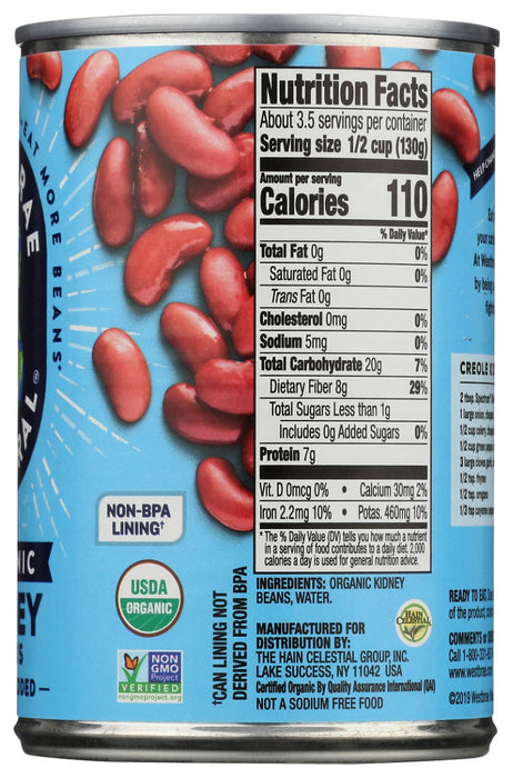 WESTBRAE NATURAL: Vegetarian Organic Kidney Beans, 15 oz