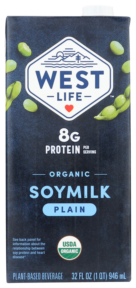 WESTSOY: Organic Soy Milk Plain, 32 fo