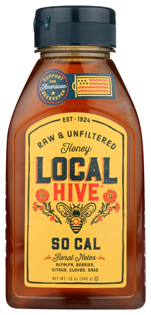 LOCAL HIVE: Honey So Cal Raw Unfiltered, 12 oz