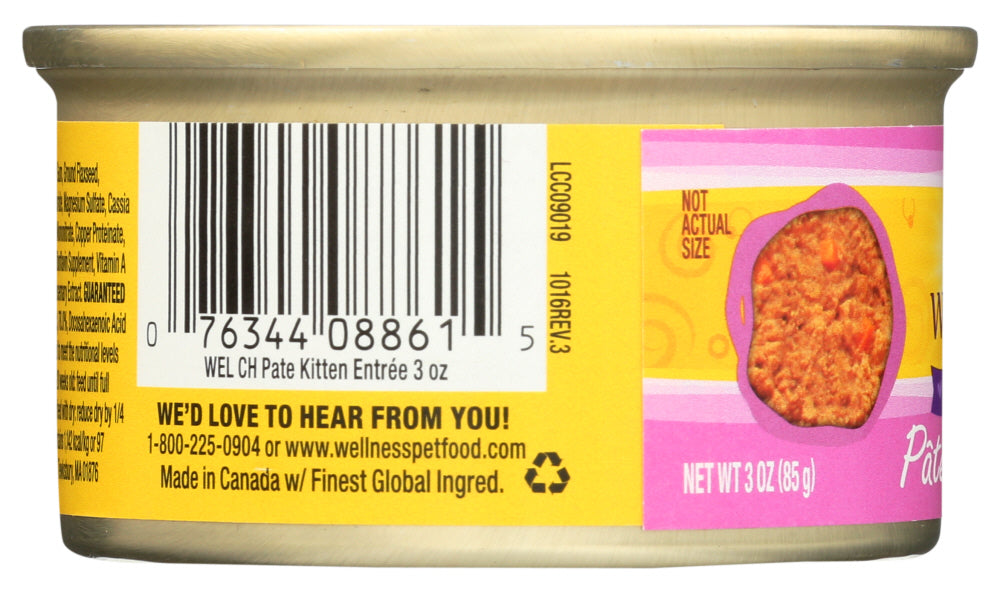 WELLNESS: Chicken Canned Kitten Food, 3 oz