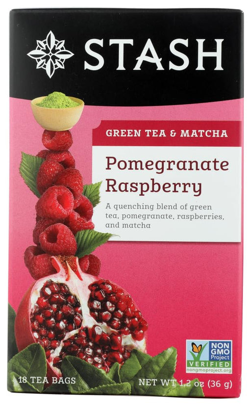 Blends thirst-quenching pomegranate with the zing of natural raspberry flavor and green tea. With Matcha.