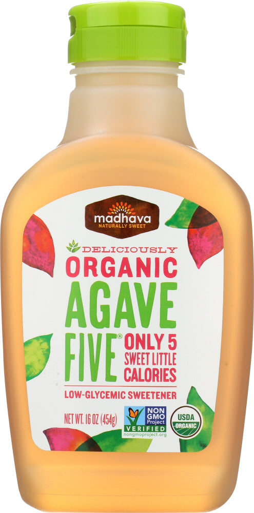 
With mild sweetness and no aftertaste, Agave FIVE is perfect as a sweetener for coffee or a coffee sweetener, and it's a great tasting sweetener for smoothies, tea or margaritas
Packed in BPA free bottles with a clean squeeze, no-mess valve cap
