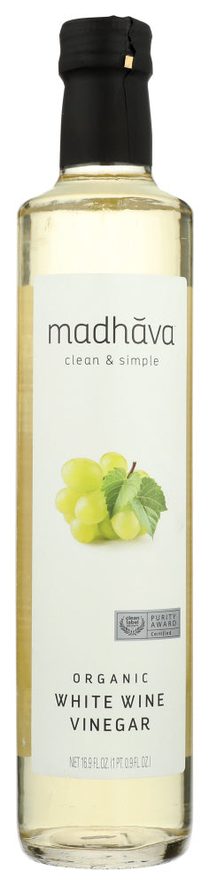 MADHAVA: White Wine Vinegar, 500 ml