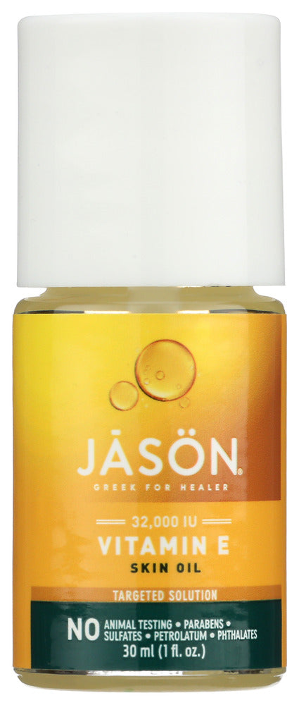 JÄ€S&Ouml;N&reg; Vitamin E Oil 32,000 IU Extra Strength is a super rich, emollient treatment, perfect to target problem areas. With use, its skin smoothing, antioxidant power helps minimize the appearance of scars and stretch marks.