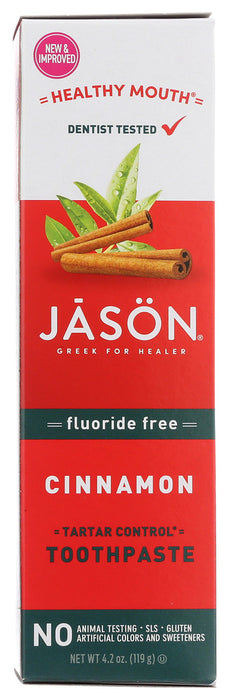 JASON: Toothpaste Cinnamon Fluoride, 6 OZ