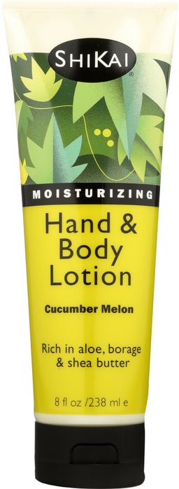 SHIKAI: All Natural Hand & Body Lotion Cucumber Melon, 8 Oz