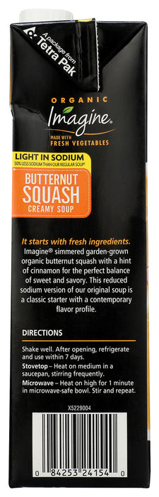 IMAGINE: Organic Soup Light in Sodium Creamy Butternut Squash Soup, 32 oz