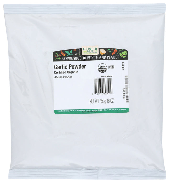 FRONTIER HERB: Garlic Powder Organic, 16 oz - No Brand For Less 