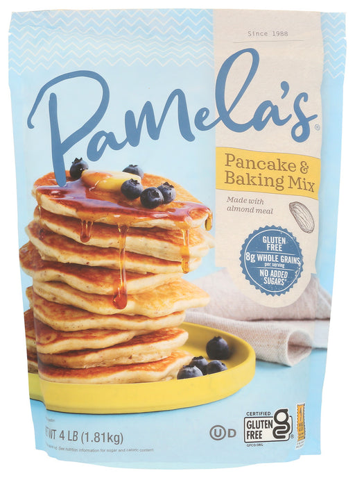 The whole family with love the light and fluffy pancakes made with Pamela's Baking &amp; Pancake Mix. With premium ingredients like cultured buttermilk and almond meal, and 8 grams of whole grains per serving, this mix can also be used to make all types of delicious baked goods! Try it yourself to see why Pamela's is still the #1 gluten-free pancake mix!


