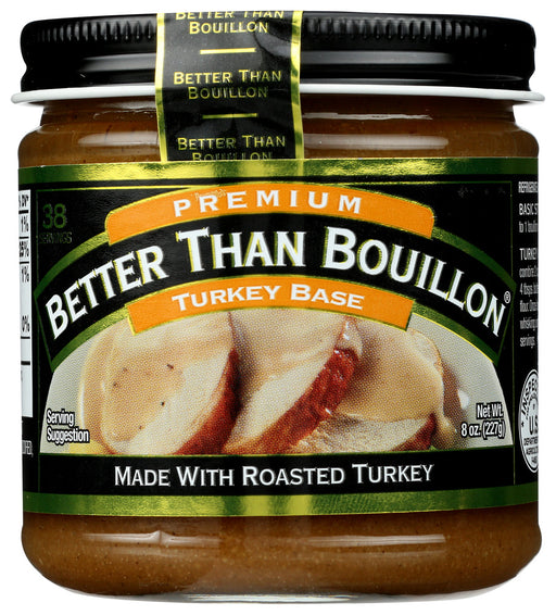 Our Turkey Base is made with real Turkey meat and natural juices. Use it to make an impressive gravy for the Holidays.