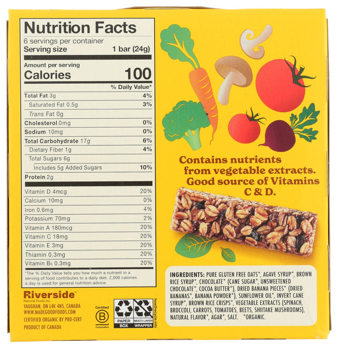 MADEGOOD: Chocolate Banana Granola Bar, 5.10 oz