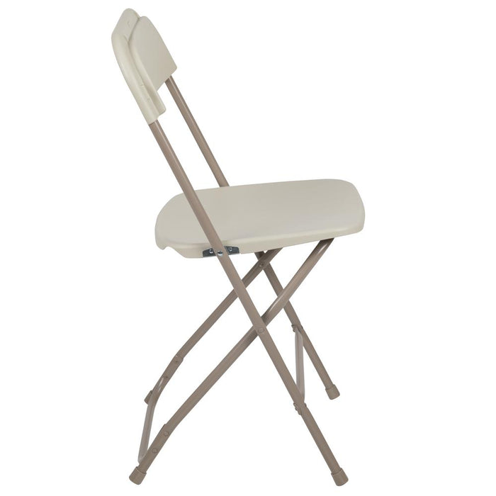 HERCULES Series 650 lb. Capacity Premium Beige Plastic Folding Chair