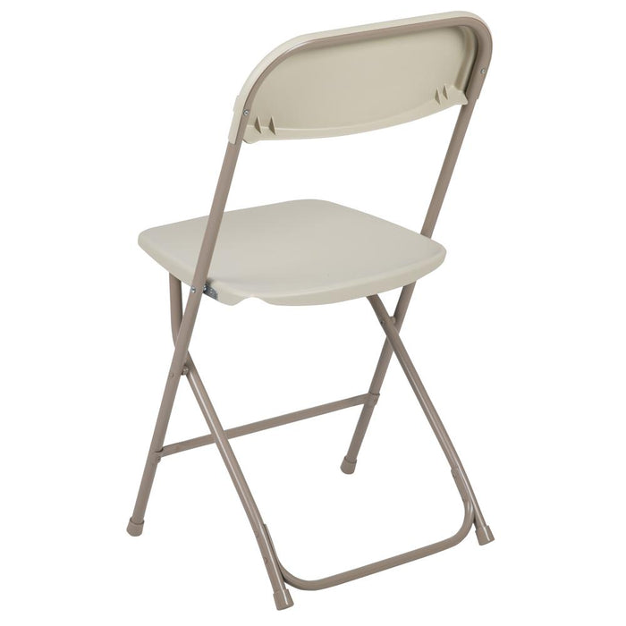 HERCULES Series 650 lb. Capacity Premium Beige Plastic Folding Chair