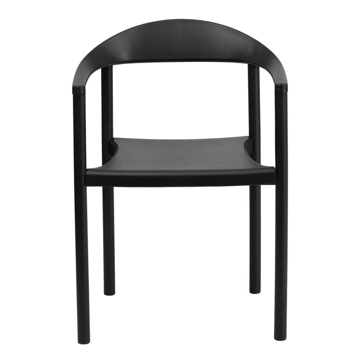 1000 lb. Capacity Black Plastic Cafe Stack Chair