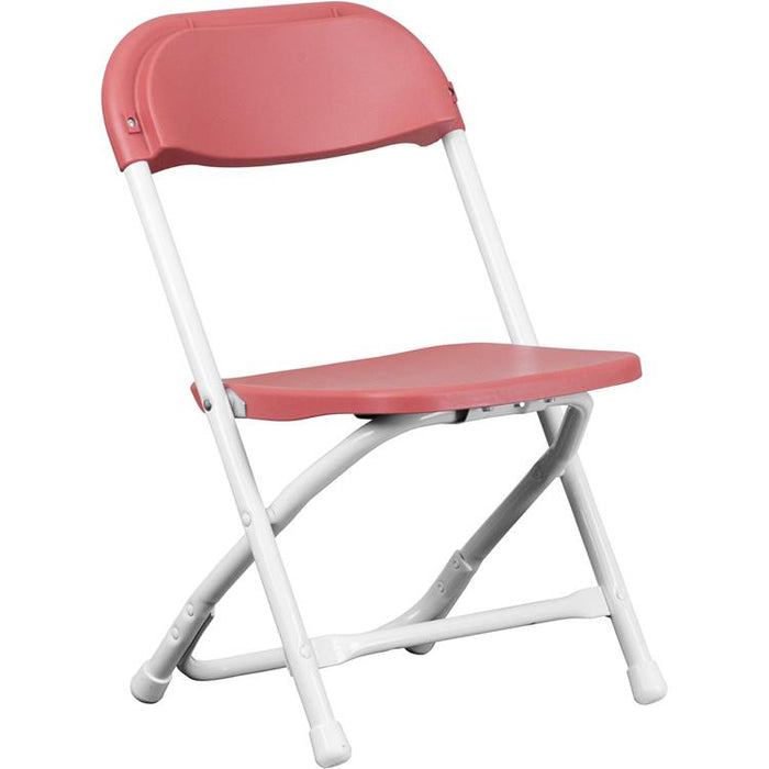 Kids Burgundy Plastic Folding Chair