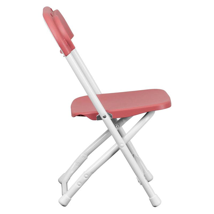 Kids Burgundy Plastic Folding Chair