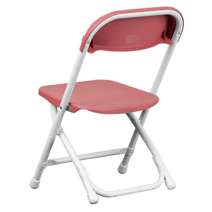 Kids Burgundy Plastic Folding Chair