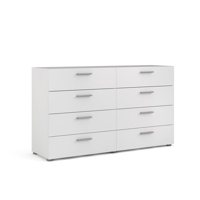 Austin 8 Drawer Double Dresser, White