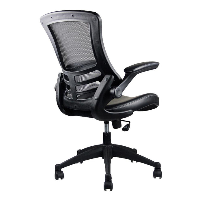 Stylish Mid-Back Mesh Office Chair With Adjustable Arms. Color: Black