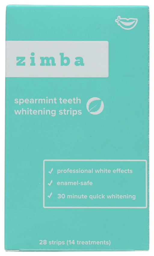 ZIMBA: Teeth Whtn Strips Sprmint, 28 PC