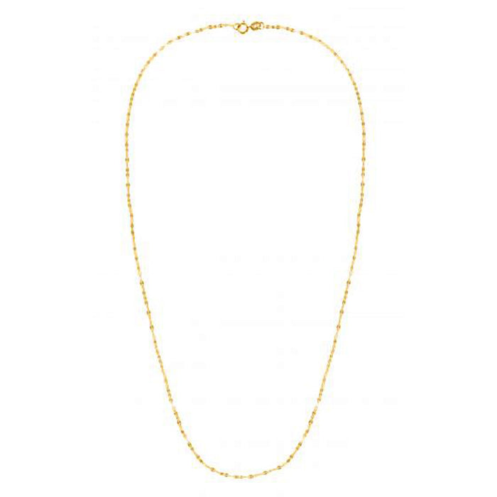 1.2mm 14k Yellow Gold Alternate Valentino Chain