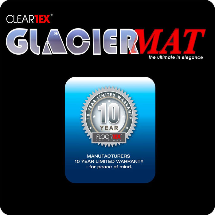 Cleartex Glaciermat, Reinforced Glass Chair Mat, Executive Chair Mat, For Hard Floors & All Pile Carpets, Size 40" x 53"