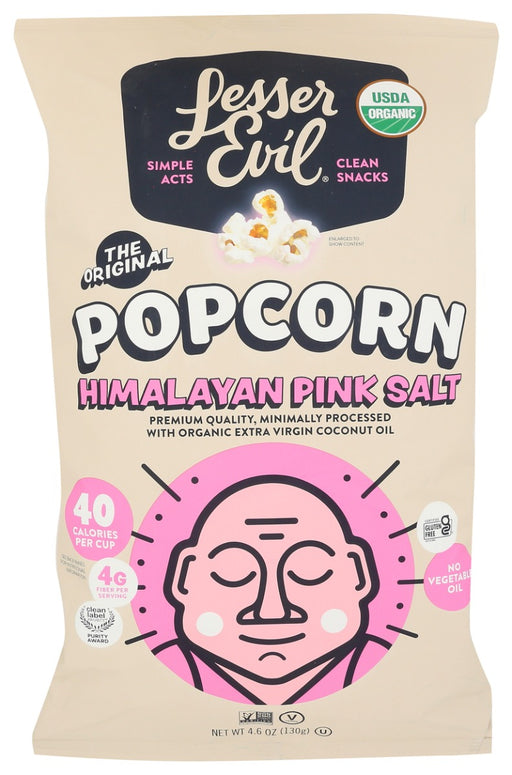 LESSER EVIL: Buddha Bowl Himalayan Pink Popcorn, 4.6 oz