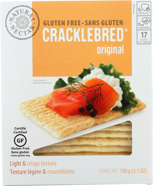 Our Cracklebred is a unique, gourmet flatbread that is perfect to top with cheeses, spreads, or fine salads. A delicate treat that is fat free, low calorie and irresistibly delicious. Cracklebred's light and crispy texture is ideal for entertaining or as an accompaniment to any meal. Gluten Free.

Made with Non-GMO Ingredients
Three Gluten Free Varieties 
Imported from Spain
Fat Free, Cholesterol Free, 0g Trans Fat
17 Calories per Slice
Light &amp; Crispy Texture Delicate Flavor
