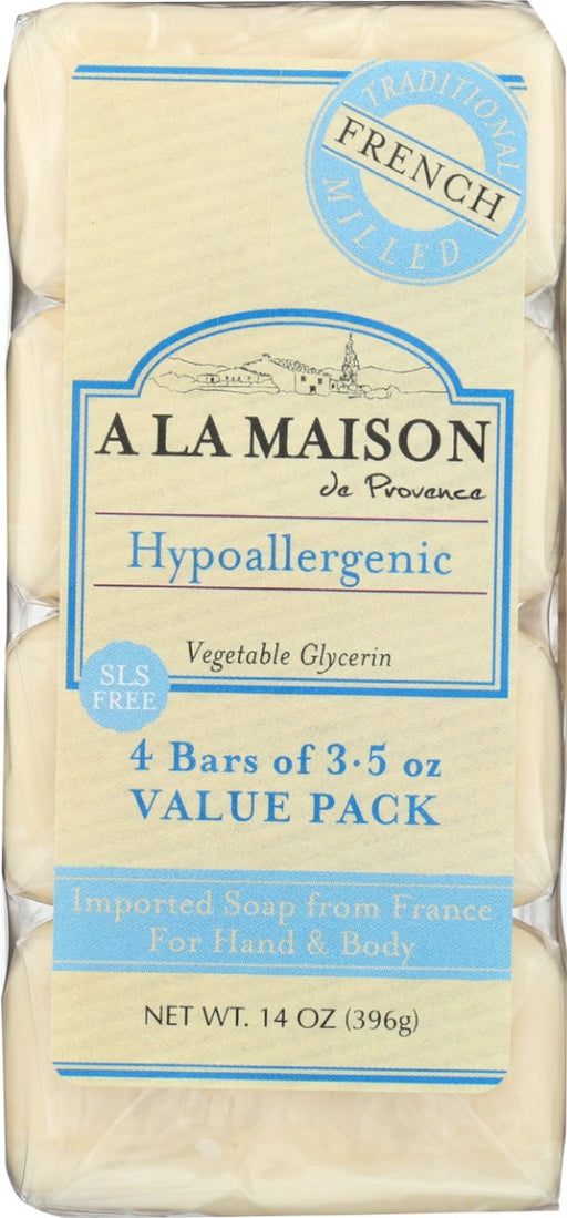 A LA MAISON: Unscented Soap Bar 4Pk, 14 oz