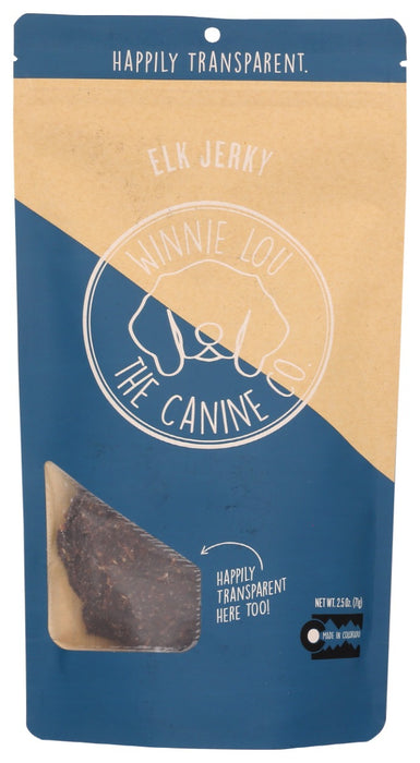 WINNI LOU- THE CANINE CO: Jerky Elk, 2.5 OZ