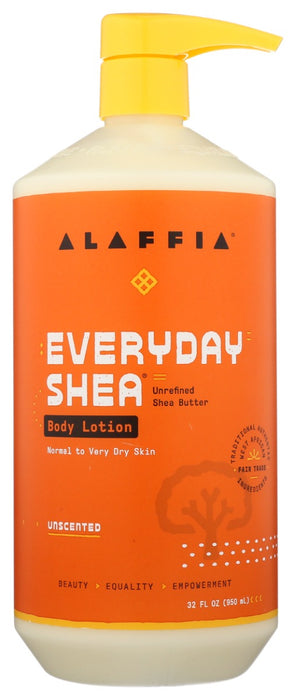 ALAFFIA: Everyday Shea Body Lotion Unscented, 32 fo