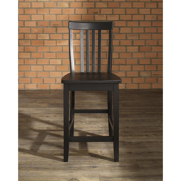 School House 2Pc Counter Stool Set Black - 2 Stools