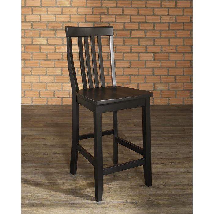 School House 2Pc Counter Stool Set Black - 2 Stools