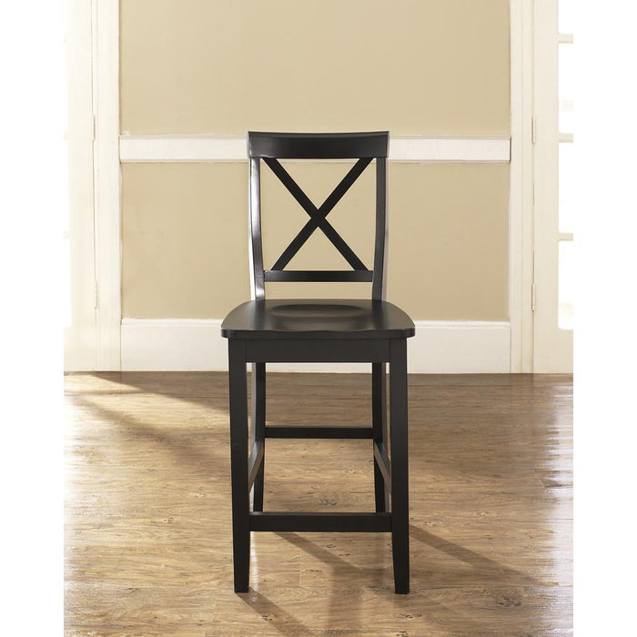 X-Back 2Pc Counter Stool Set Black - 2 Stools