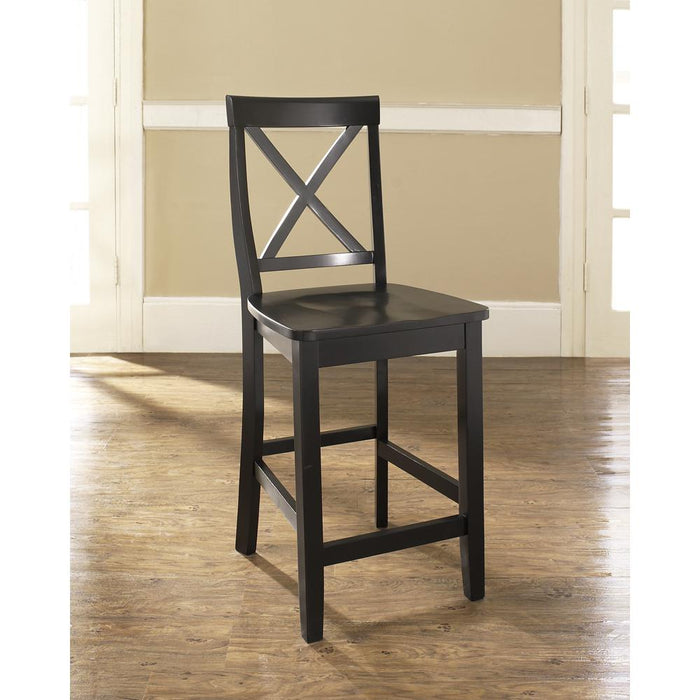 X-Back 2Pc Counter Stool Set Black - 2 Stools