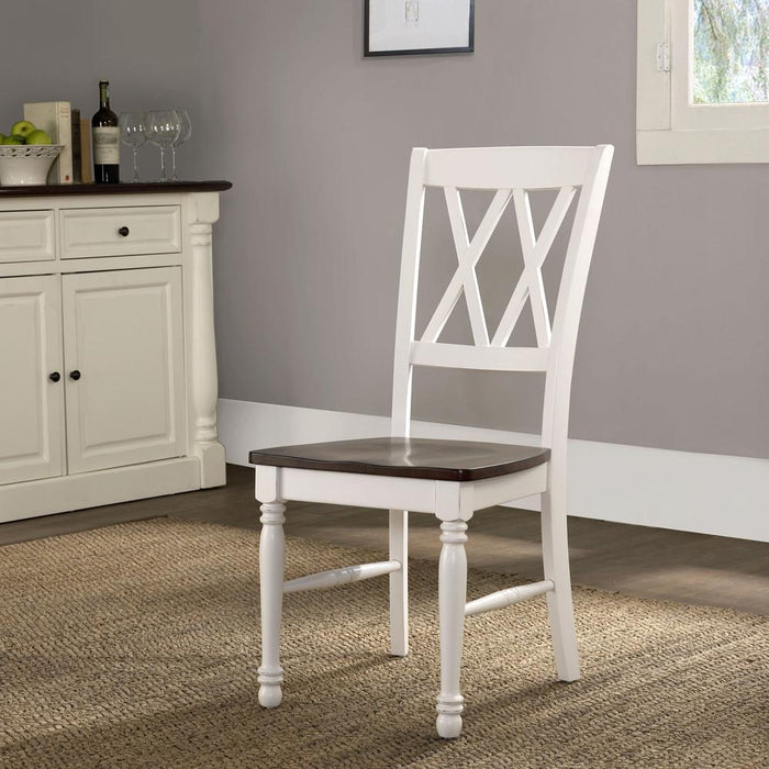 Shelby 2Pc Dining Chair Set Distressed White - 2 Chairs