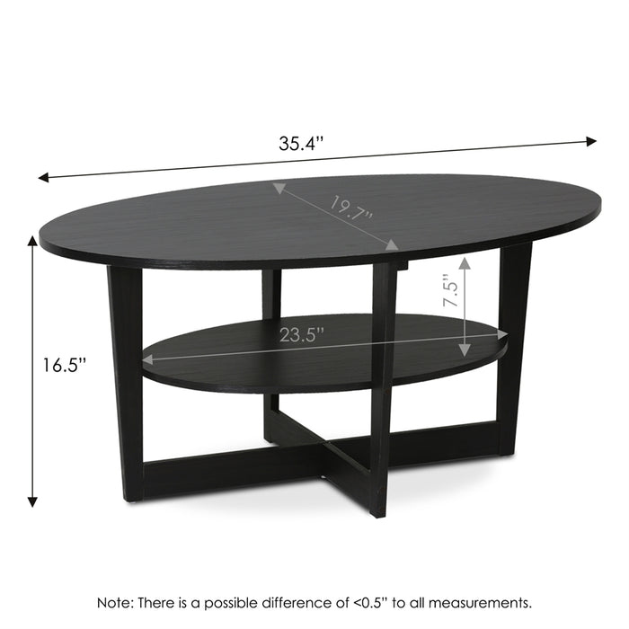 JAYA  Round Coffee Table, Walnut