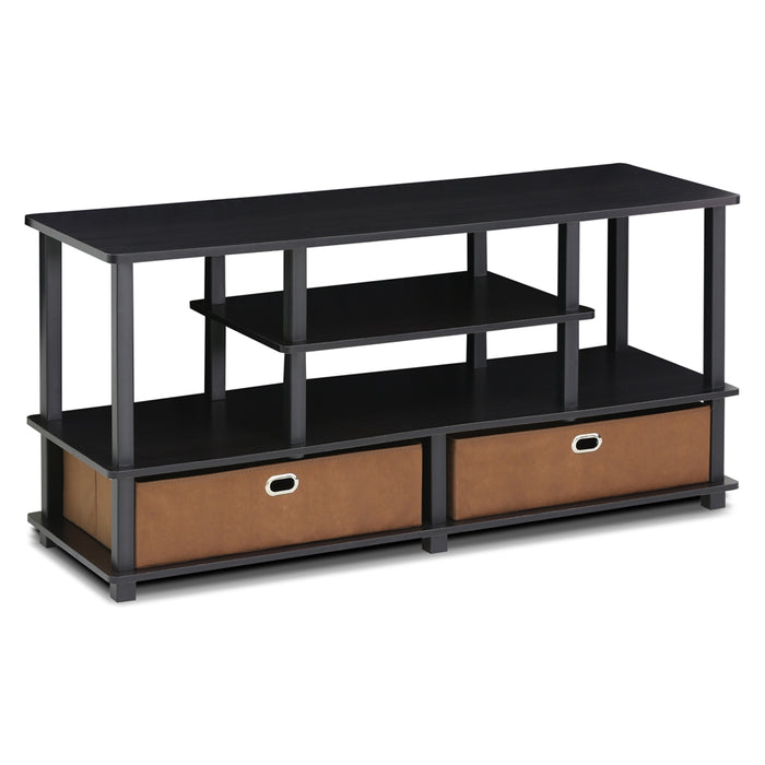 JAYA Large TV Stand for up to 50-Inch TV with Storage Bin,