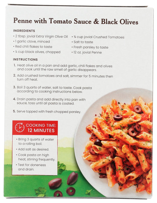 JOVIAL: Penne Rigate Gluten Free Pasta, 12 oz