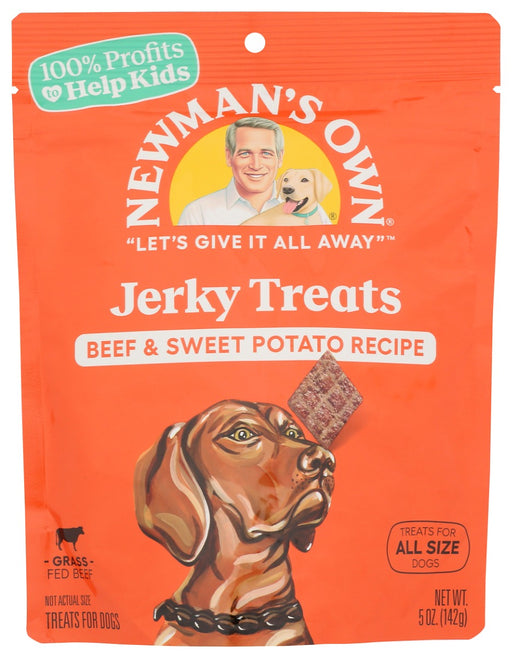 NEWMANS OWN ORGANIC: Dog Treat Beef Jerky  Beef Sweet Potato, 5 oz