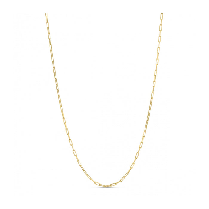 Sterling Silver Gold Plated Paperclip Chain (1.8 mm)