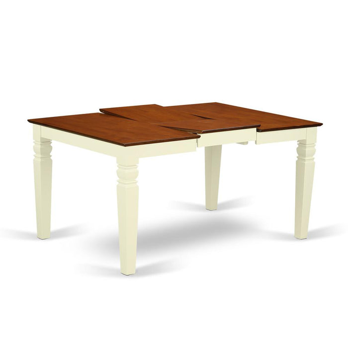 5  Pc  Kitchen  table  set  with  a  Dining  Table  and  4  Wood  Kitchen  Chairs  in  Buttermilk  and  Cherry