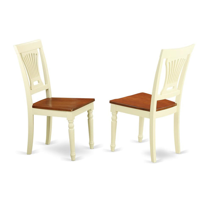 5  Pc  Kitchen  table  set  with  a  Dining  Table  and  4  Wood  Kitchen  Chairs  in  Buttermilk  and  Cherry