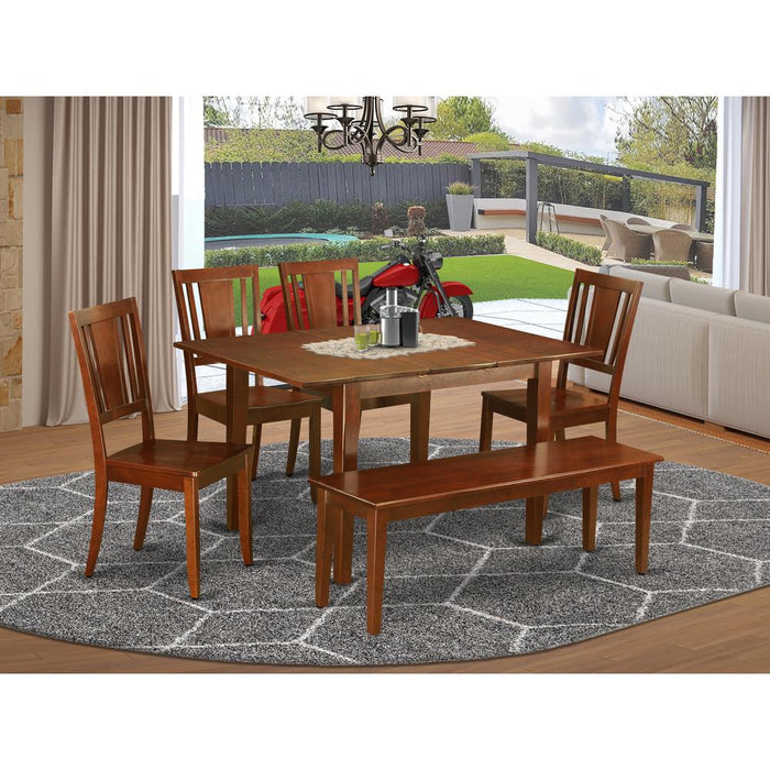6  Pc  dinette  set-breakfast  nook  and  4  Chairs  for  Dining  room  and  Dining  Bench