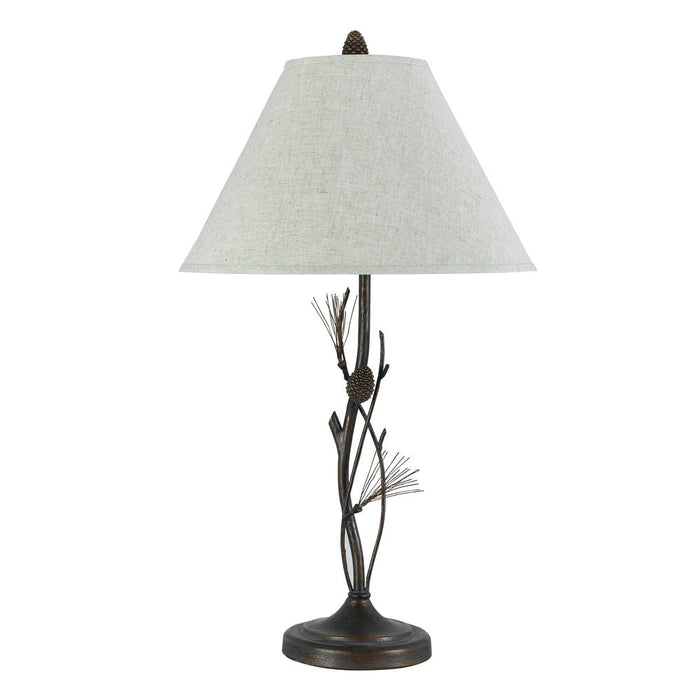 32" Height Iron Table Lamp in Rust