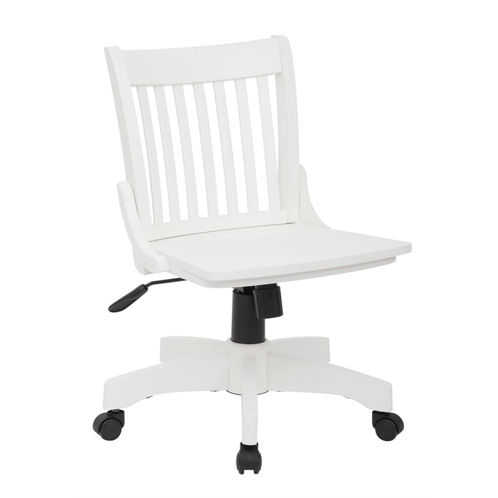 Deluxe Armless Wood Bankers Chair