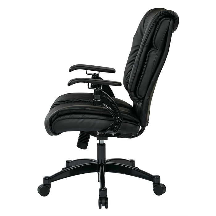 Black Bonded Leather Conference Chair