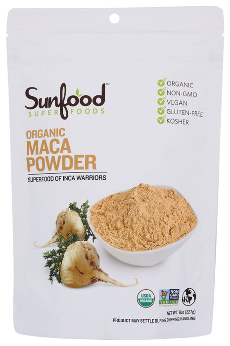 SUNFOOD SUPERFOODS: Maca Powder, 8 OZ