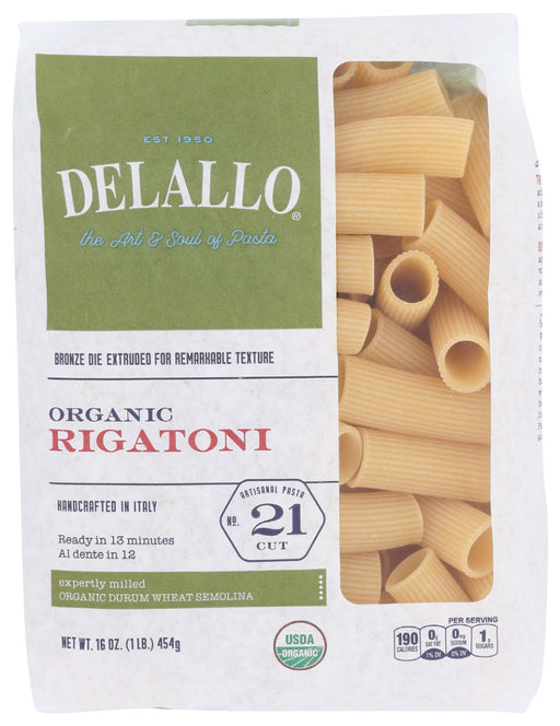 DELALLO: Pasta Semolina Rigatoni Org, 16 oz